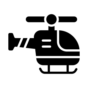 Helicopter, Chopper, Rotorcraft, Vehicle, Transport icon