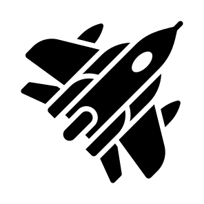 Jet, Spaceship, Spacecraft, Vehicle, Transport icon