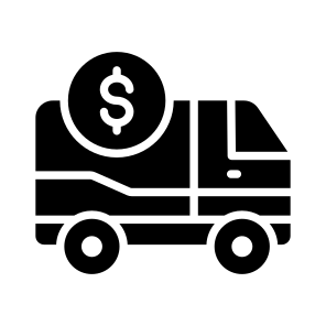 Money, Van, Vehicle, Transport, Conveyance icon