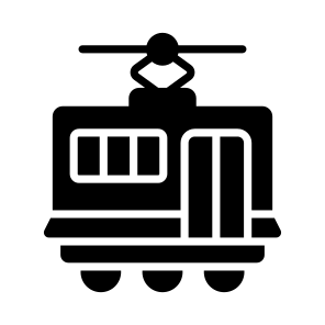 Tram, Streetcar, Vehicle, Transport, Conveyance icon