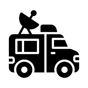 Van, Minivan, Antenna, Dish, Vehicle icon