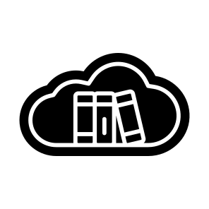 Cloud, Library, Books, Online, Reading icon