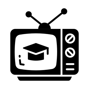 Educational, Transmission, Learning, Television, Student icon