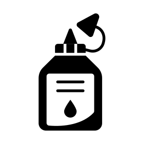 Glue, Bottle, Stationery, Applicator, Adhesive icon