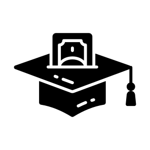 Graduation, Funds, Cap, Expenses, Cost icon