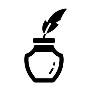 Inkpot, Calligraphy, Writing, Stationery, Ink icon