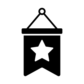 Pennant, Banner, Flag, Award, Celebration icon