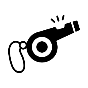 Whistle, Sports, Blowing, Coaching, Instrument icon