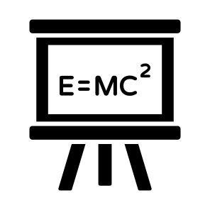 Whiteboard, Mathematics, Math, Board, Equations icon