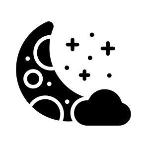 Lunar, Moon, Crescent, Space, Astrophysics icon
