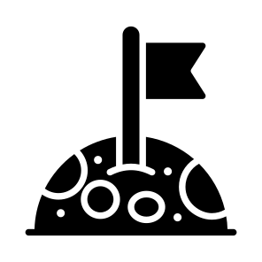 Moon Mission, Moon Flag, Moon Exploration, Planet Exploration, Space Mission icon