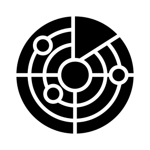 Radar, Radiolocation, Radar Detection, Weather Radar, Radar Signal icon