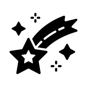Shooting Stars, Meteor Shower, Falling Stars, Night Sky, Celestial Streaks, icon