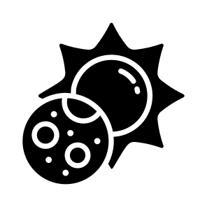 Solar Eclipse, Sun Eclipse, Lunar Shadow, Eclipse Phenomenon, Astrophysics, icon