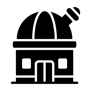 Space Building, Observatory, Astronomy Center, Telescope Dome, Space Observatory, icon