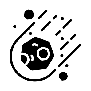 Space Rock, Asteroid, Fireball, Cosmic Stone, Rocky Object, icon