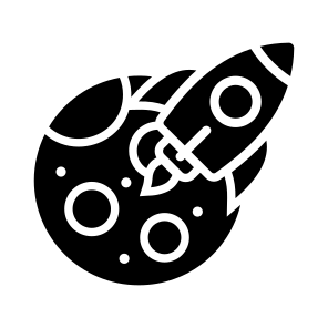 Spaceship, Spacecraft, Orbit Travel, Space Rocket, Space Transport, icon