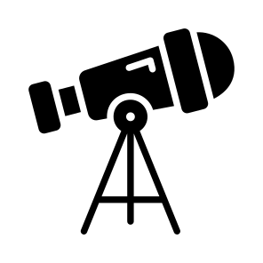 Telescope, Eyepiece, Astrophysics, Cosmology, Astronomy icon