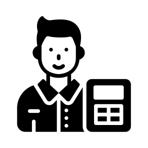 Accountant, Calculation, Bookkeeper, Estimation, Manger,, icon