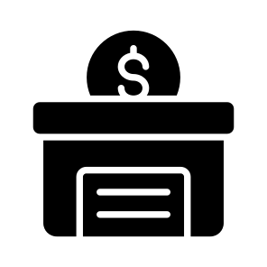 Box, Cashbox, Donation, Contribution, Money icon