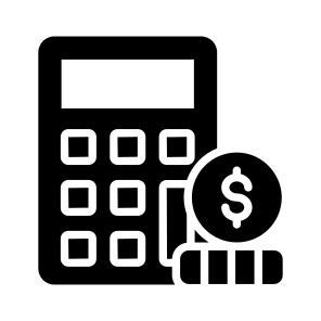 Calculation, Estimation, Budget, Totalizer, Money icon
