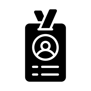 Id, Identity, Identification, Credentials, Card icon
