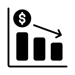 Loss, Recession, Decline, Investment, Monetary icon