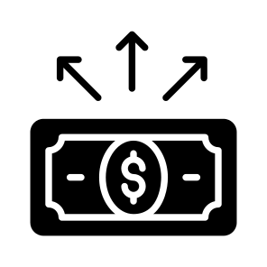 Money, Distribution, Wealth, Fund, Payment icon
