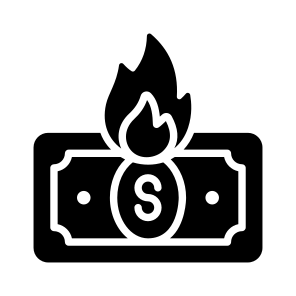 Money, Loss, Cash, Banknote, Capital icon
