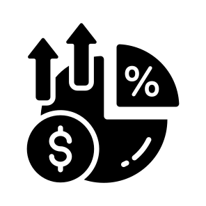Shares, Stock, Equity, Shareholding, Chart icon
