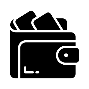 Wallet, Purse, Billfold, Cardholder, Notecase icon
