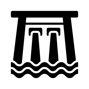 Dam, Water Barrier, Hydroelectric Dam, Hydropower, Hydro Energy icon