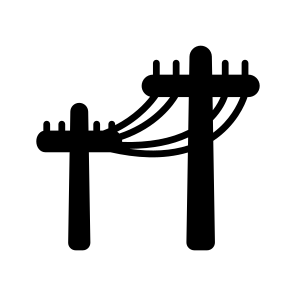Electric Pole, Electric Tower, Utility Pole, Power Pole, Transmission Pole, icon