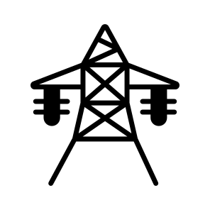 Electric Pole, Utility Pole, Power Pole, Transmission Pole, Electricity icon
