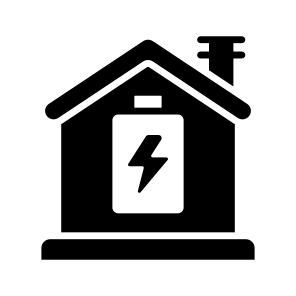 Home Energy, House Energy, Electricity, Power Storage, Building Power icon