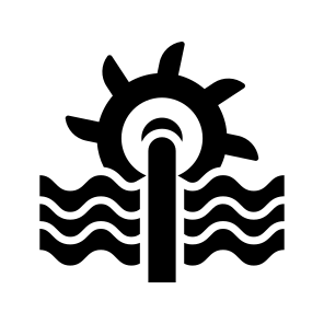 Water Turbine, Hydraulic Turbine, Hydropower, Water Energy, Water Power icon