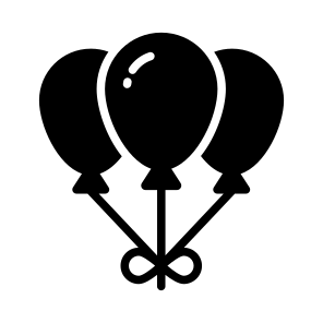 Balloons, Decoration, Ornament, Festival, Bunch icon