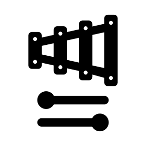 Xylophone, Instrument, Musical, Percussion, Melody icon