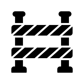 Barrier, Blockade, Obstruction, Fence, Barricade icon