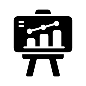 Presentation, Business, Analysis, Statistics, Infographics icon