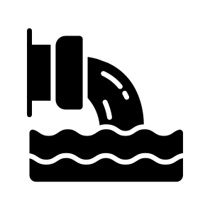 Waste, Sewage, Runoff, Effluent, Water icon