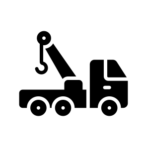 Tow, Truck, Breakdown, Automotive, Crane, Transportation, Roadside icon