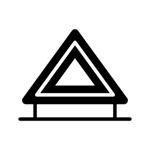 Warning, Triangle, Emergency, Roadside, Automotive, Car, Breakdown icon
