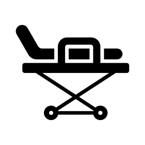 Bed, Stretcher, Gurney, Equipment, Accessory,,, icon