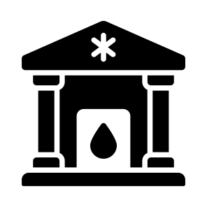 Blood, Bank, Donation, Charity, Building icon