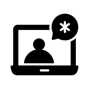 Consultation, Chat, Communication, Online, Laptop icon