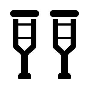 Crutches, Sticks, Support, Mobility, Tool icon
