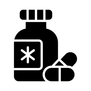 Medicine, Pills, Drugs, Herbal, Bottle icon