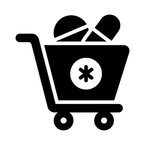 Medicine, Purchase, Trolley, Pharmacy, Buy icon