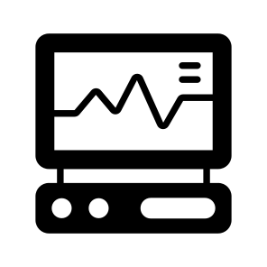 Monitor, Ekg, Electrocardiogram, Screen, Heartbeat icon